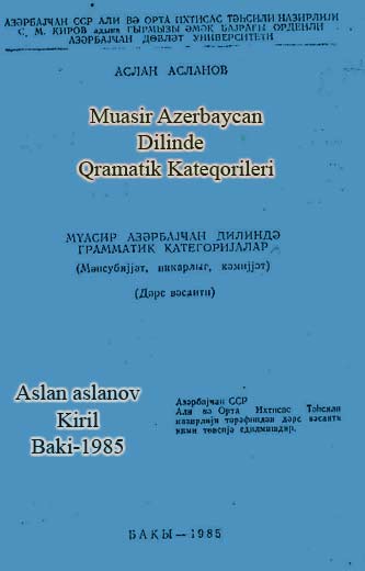 Muasir Azerbaycan Dilinde Qramatik Kateqorileri